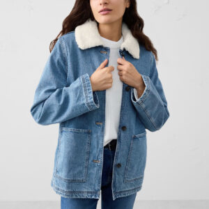 Витрина sherpa collar denim jacket
