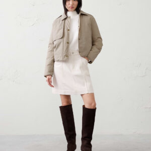Витрина cropped trench filled jacket