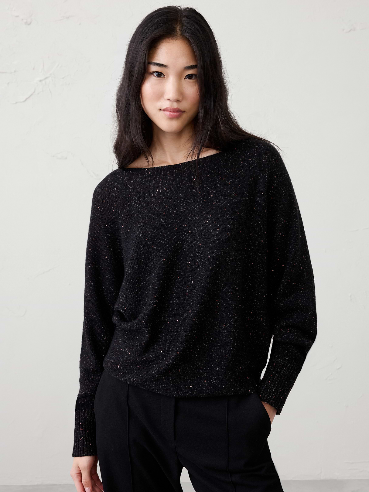 sequin boatneck pullover sweater sequin boatneck pullover sweater