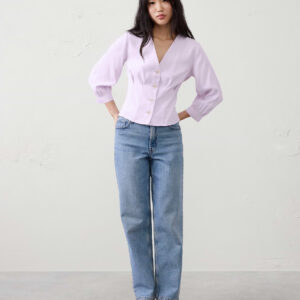 Витрина twill 3/4 sleeve corset shirt