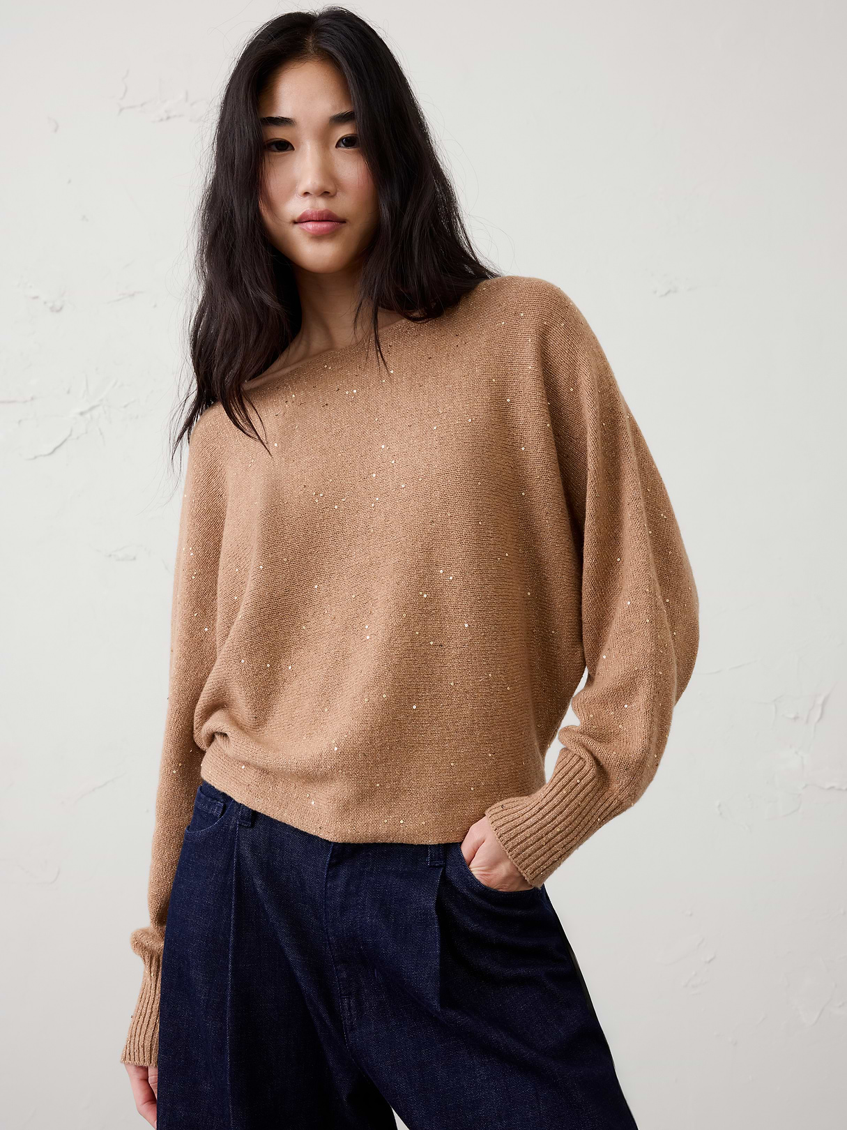sequin boatneck pullover sweater sequin boatneck pullover sweater