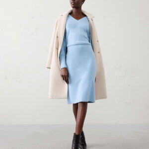 blouson knee length sweater dress