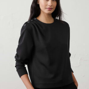 Витрина knit button shoulder top