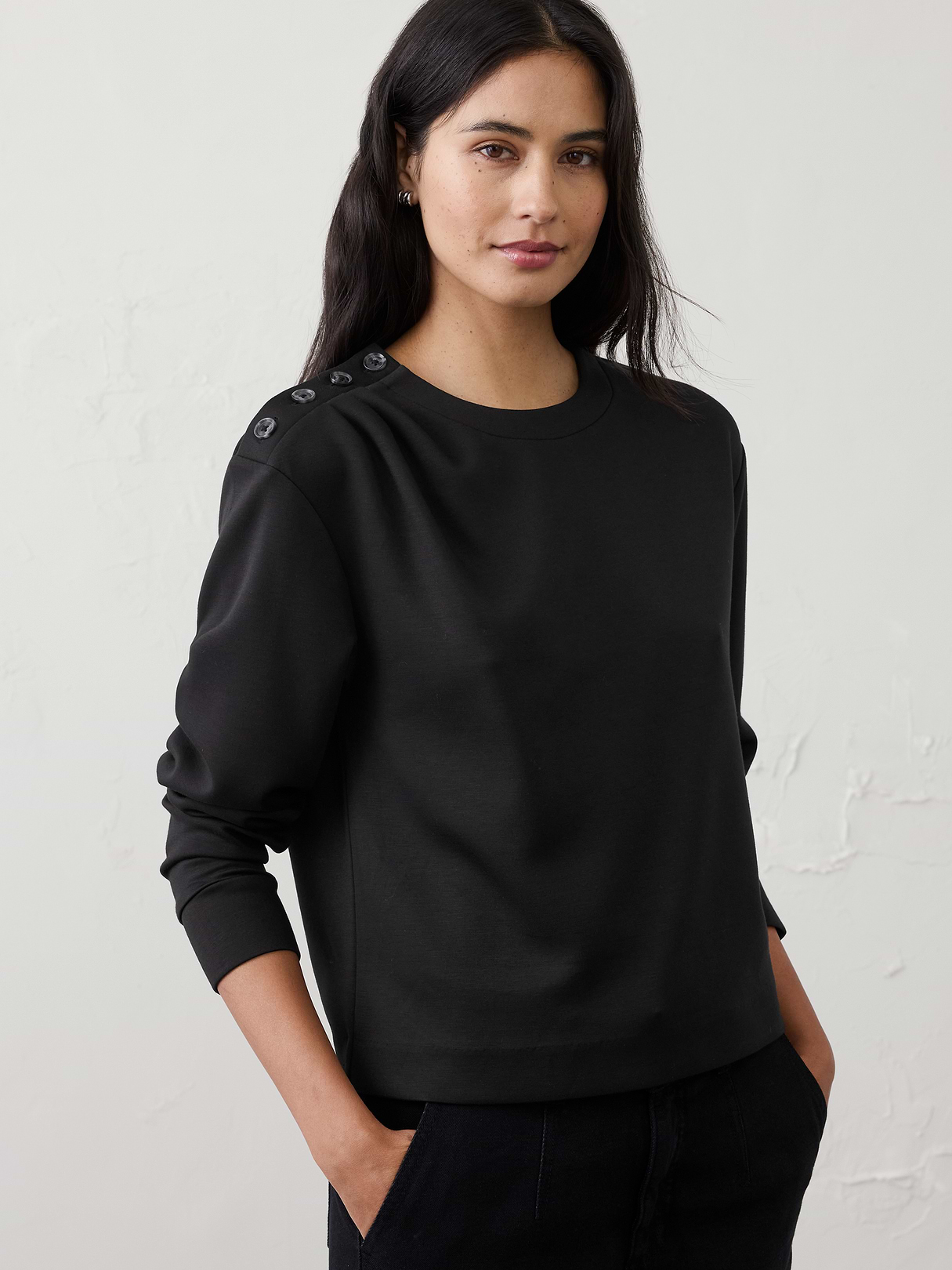 knit button shoulder top knit button shoulder top
