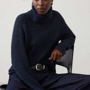 brushed turtleneck sweater