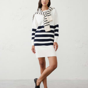 boatneck mini sweater dress