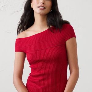 asymmetrical ribbed sweater