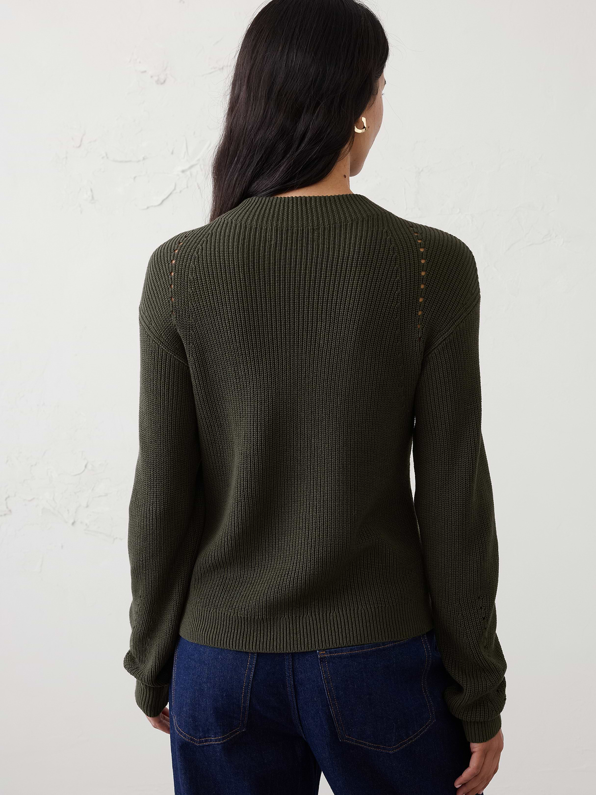 pointelle ribbed pullover sweater pointelle ribbed pullover sweater