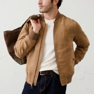 Home vegan suede bomber