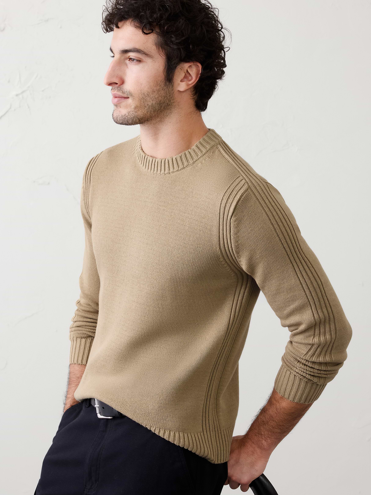 plaited crew neck sweater plaited crew neck sweater