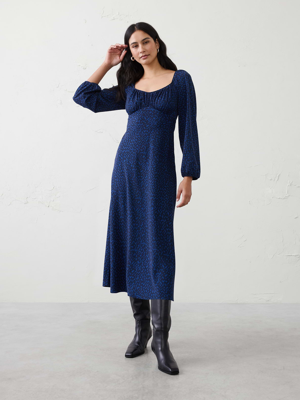 shirred bodice midi dress shirred bodice midi dress