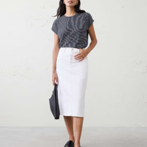 linen blend cap sleeve t shirt