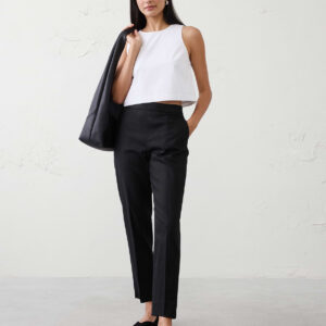 Витрина tapered high rise linen blend pant