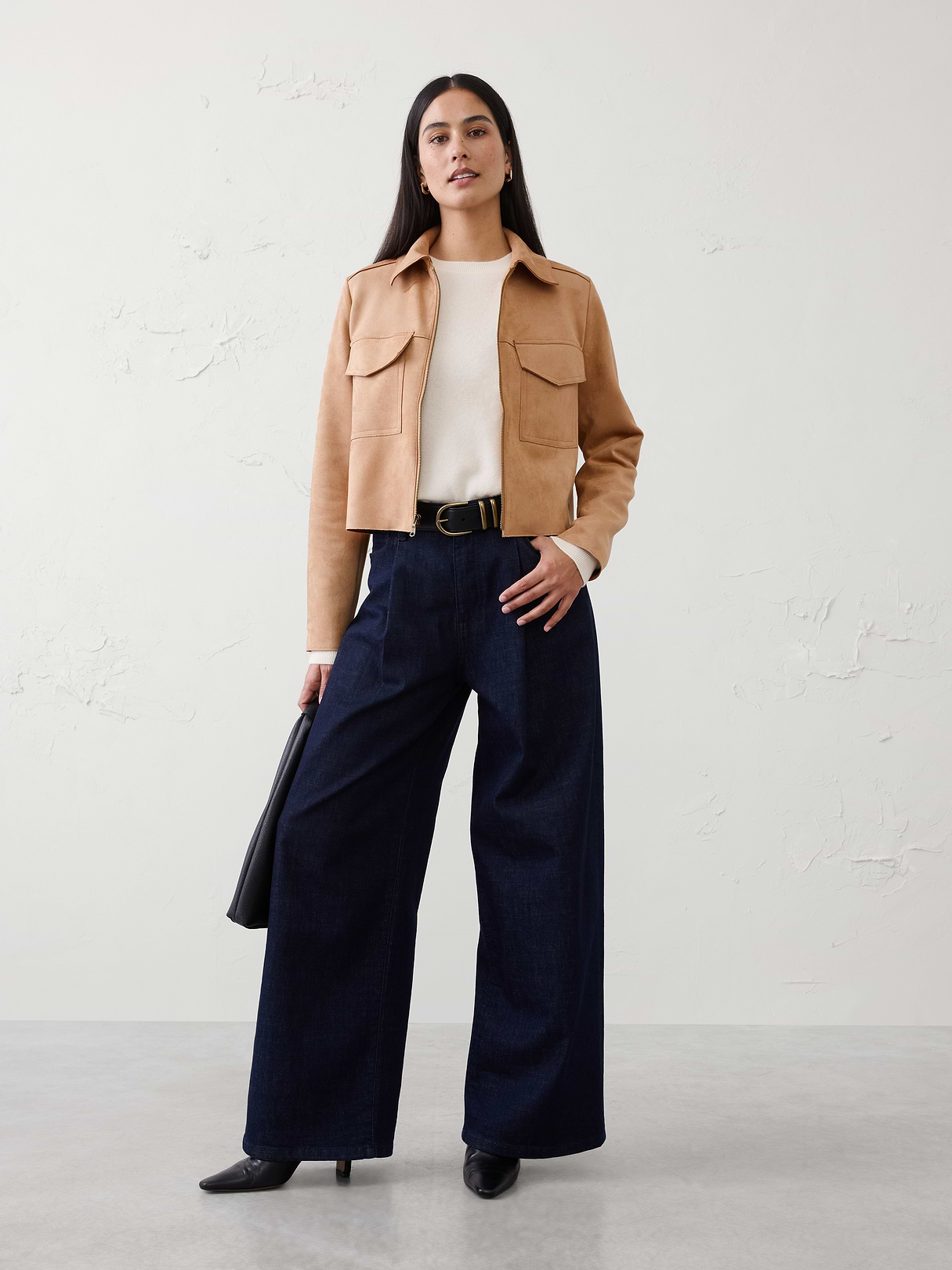 vegan suede cropped jacket vegan suede cropped jacket