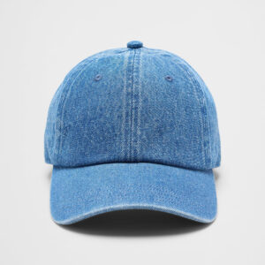 washed denim baseball cap