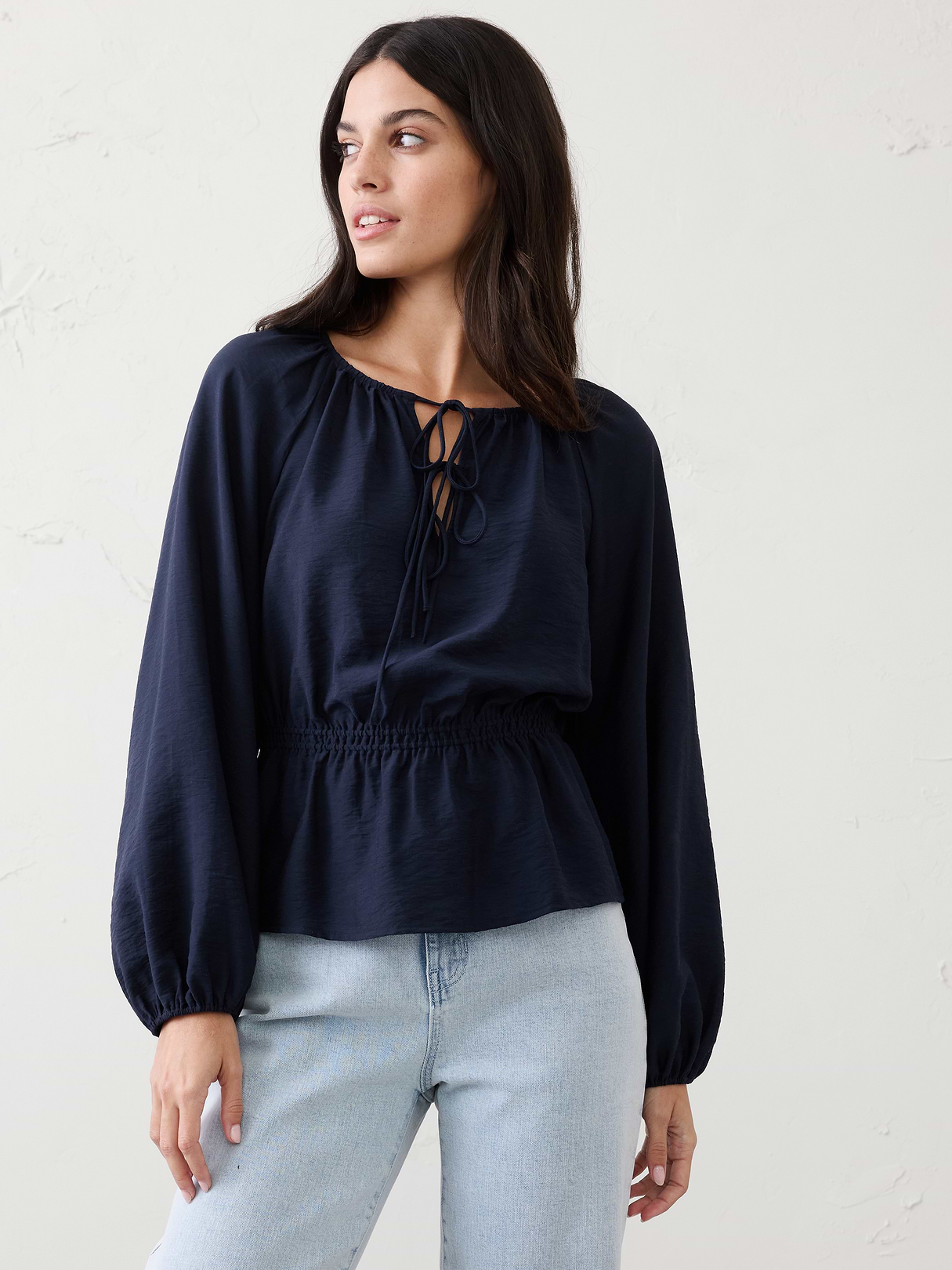 tie front top tie front top