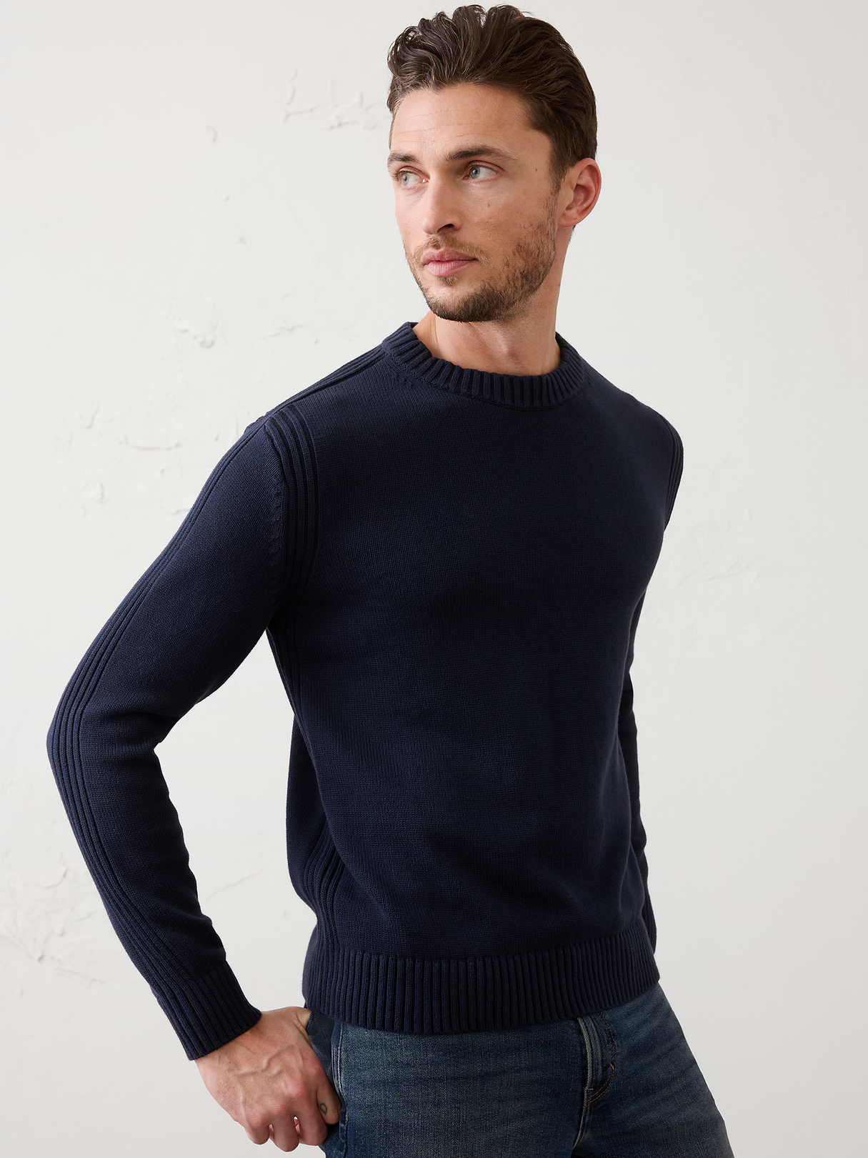 plaited crew neck sweater plaited crew neck sweater