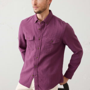 Home standard fit double weave shirt