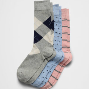 pink trouser sock (3 pack)