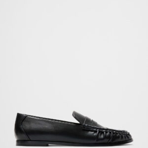 vegan leather gathered loafer