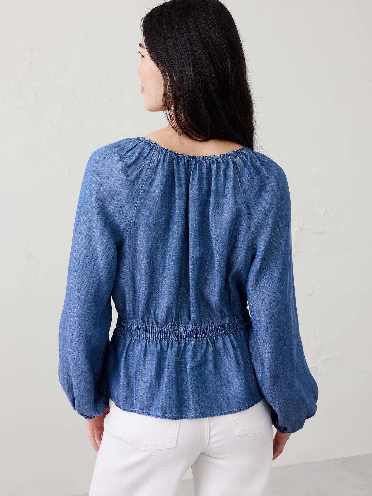 denim tie front top denim tie front top