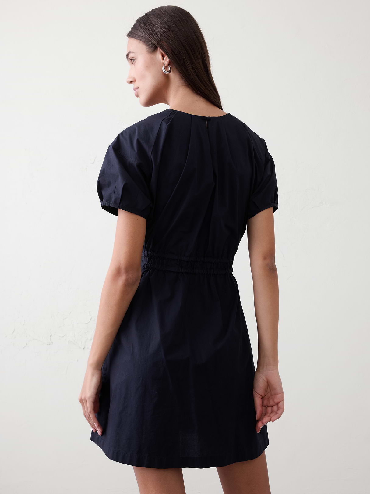 poplin pleated mini dress poplin pleated mini dress