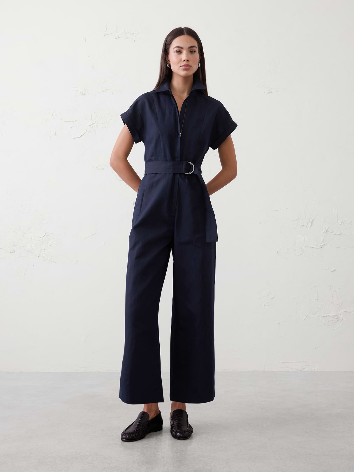linen blend jumpsuit linen blend jumpsuit