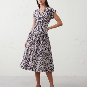 Витрина gathered tiered midi dress