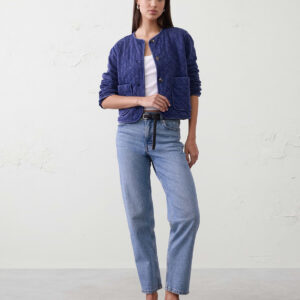 quilted knit jacket
