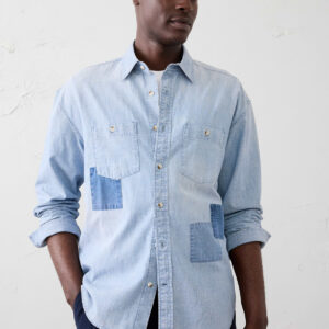 Home relaxed fit patchwork shirt