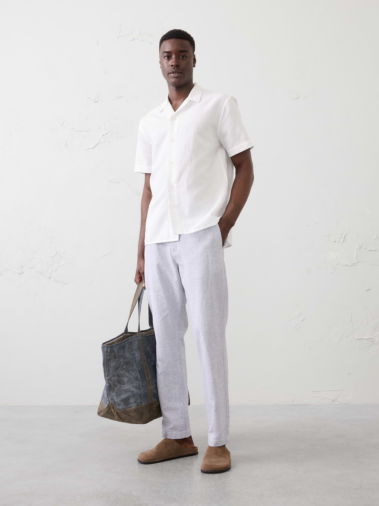 linen blend pant linen blend pant