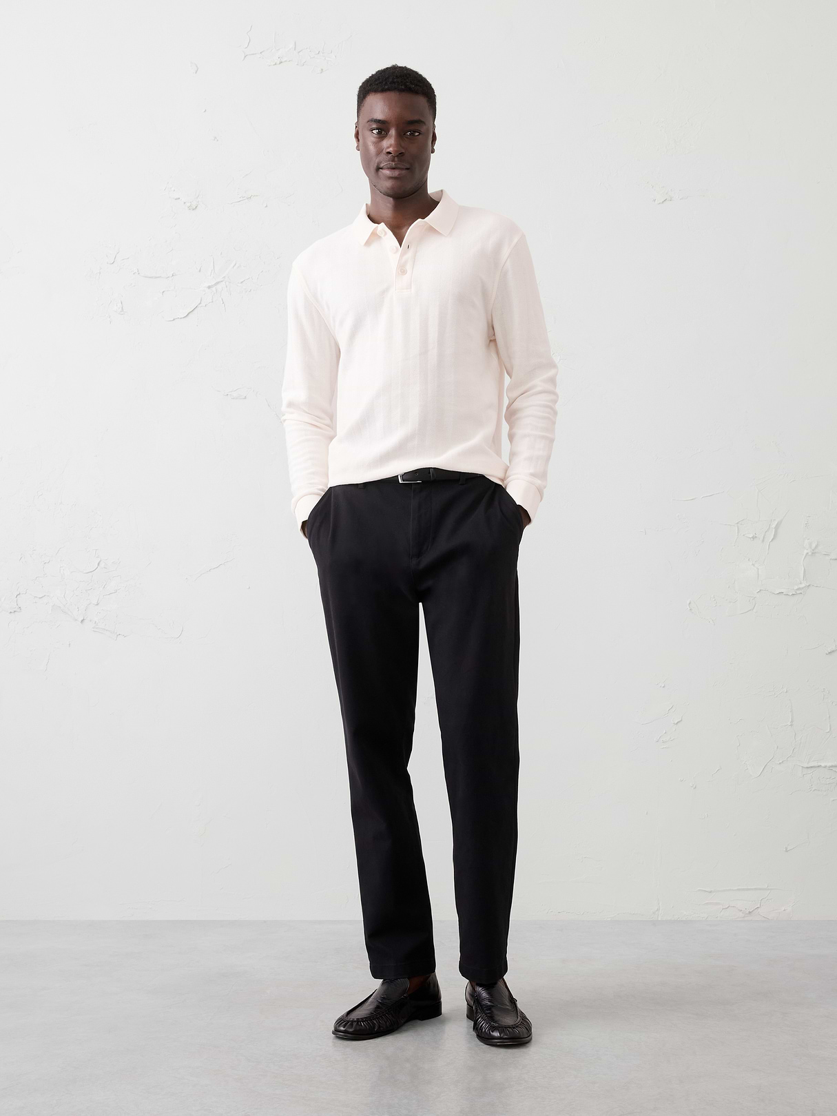 washed herringbone sweater polo washed herringbone sweater polo