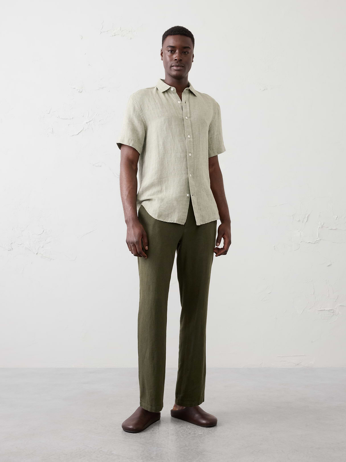 slim straight linen blend trouser slim straight linen blend trouser