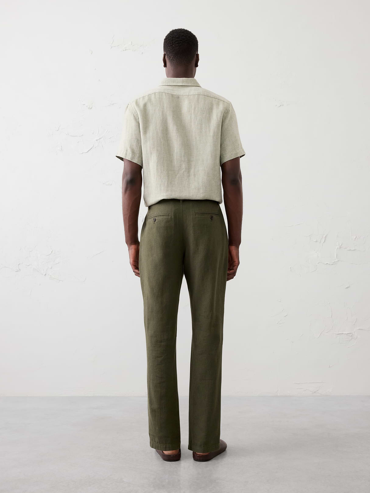 slim straight linen blend trouser slim straight linen blend trouser