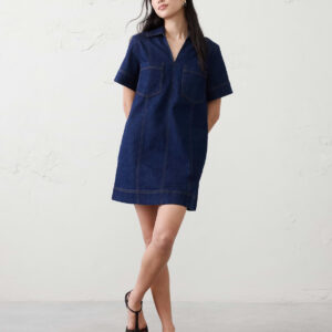 Витрина denim pocketed mini dress