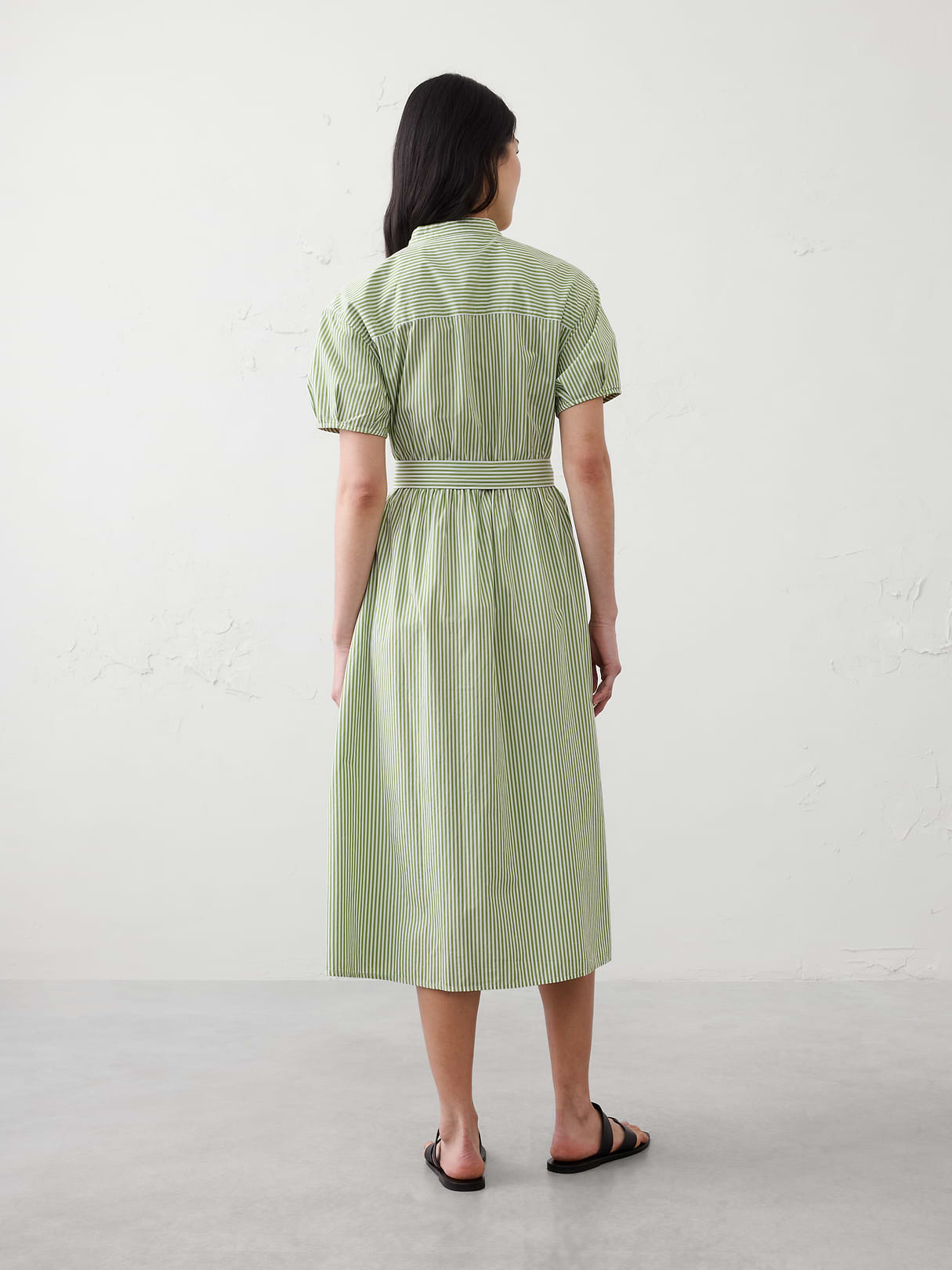 poplin midi shirtdress poplin midi shirtdress