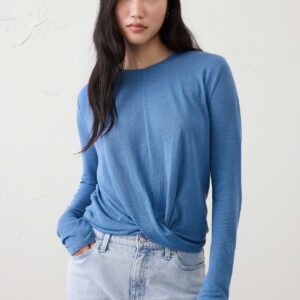 Витрина linen blend twist t shirt