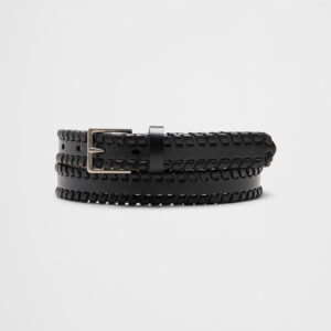 skinny whipstitch belt