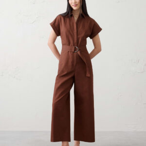 linen blend jumpsuit