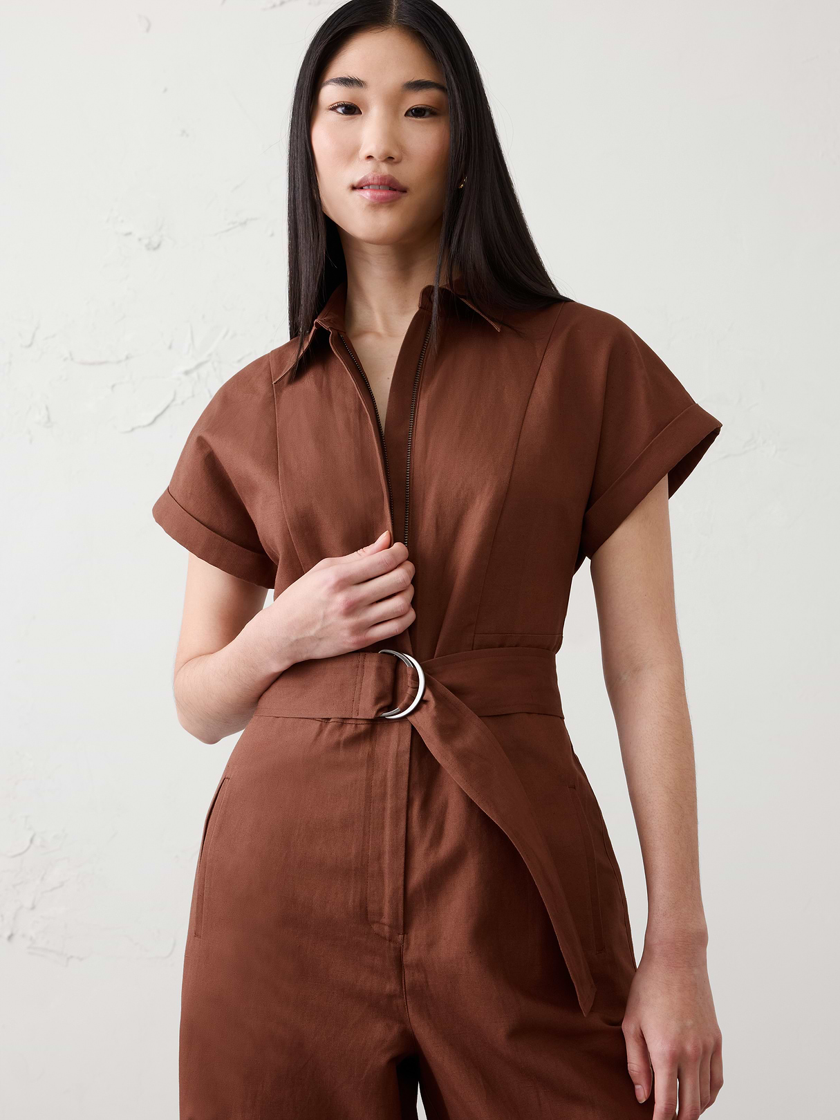 linen blend jumpsuit linen blend jumpsuit