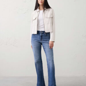 bootcut mid rise slim jean