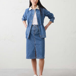 Home denim utility jacket