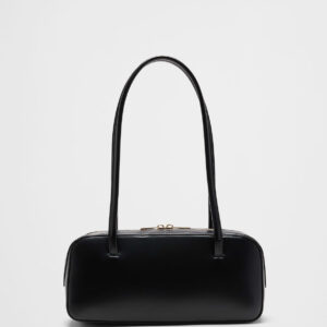 vegan leather east west top handle bag
