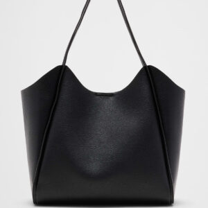 vegan leather modern bucket tote