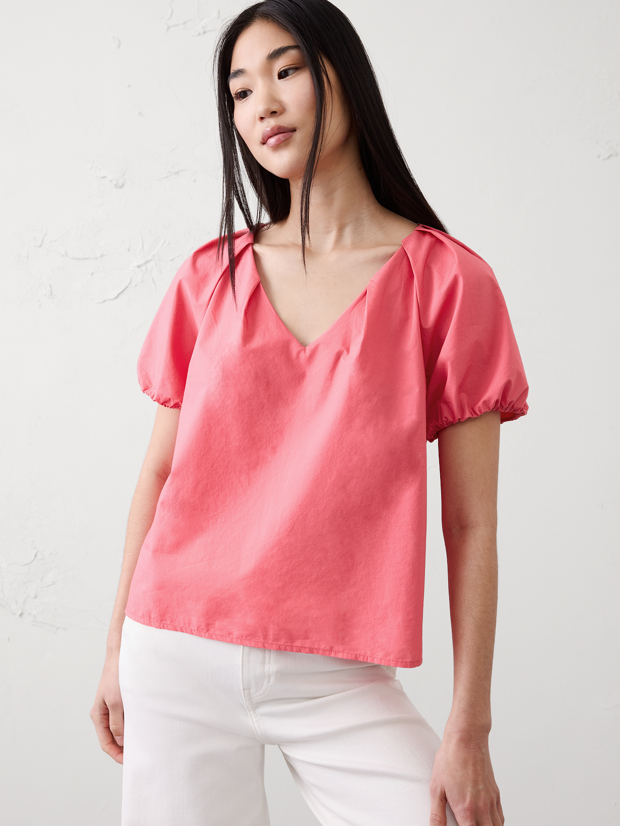 puff sleeve v neck top puff sleeve v neck top
