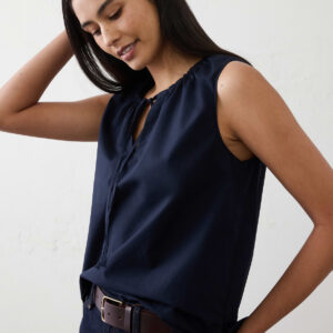gathered neck top