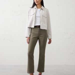 bootcut high rise cropped jean