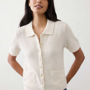 Витрина textured button down sweater polo