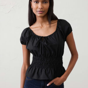 Витрина elastic scoop neck top