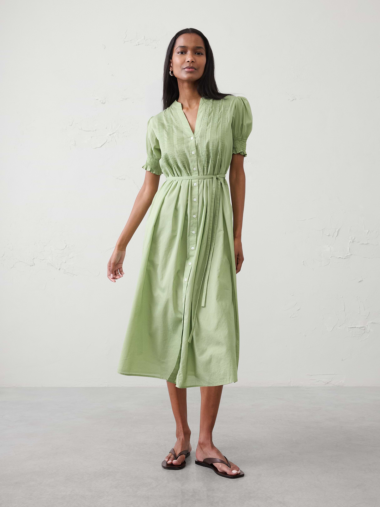 voile pintuck midi dress voile pintuck midi dress